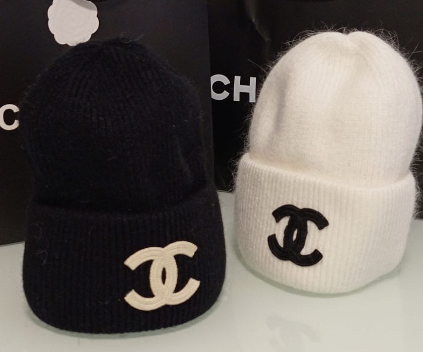 Czapka zimowa chanel  tylko biała