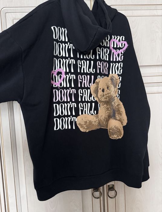 Чорне худі на флісі