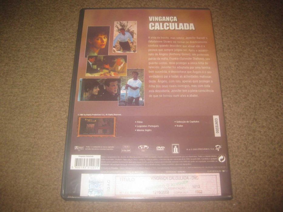 DVD "Vingança Calculada" com Sylvester Stallone/Raro!