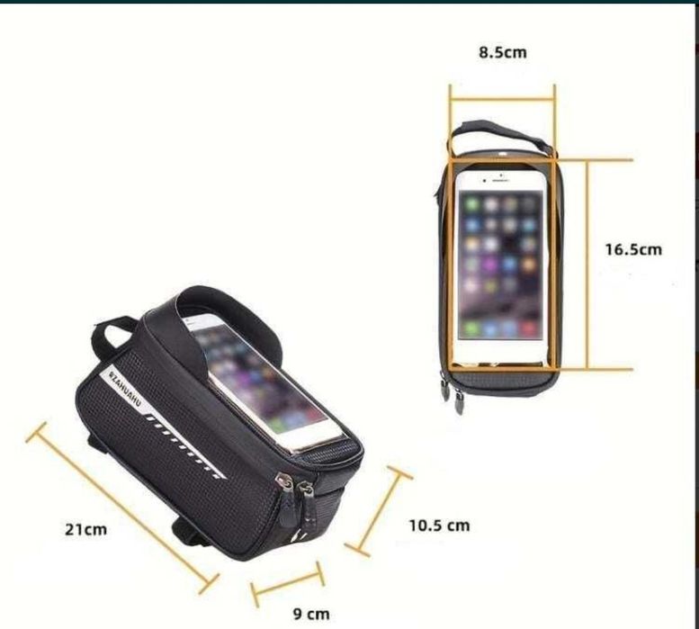 Sakwa rowerowa na telefon