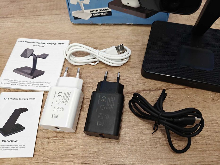 Ładowarka indukcyjna 3w1 do android, iphone