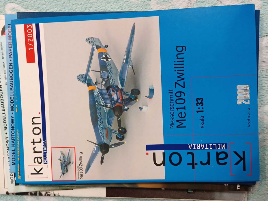 Messerschmitt Me-109 Zwilling EMA 2000 1/2003  1:33 Model kartonowy.