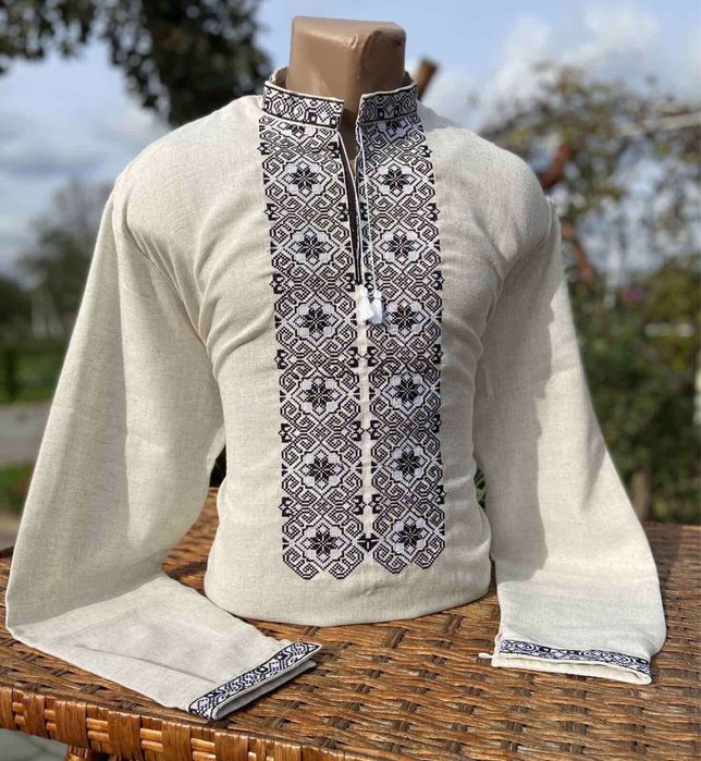 вишиванка чоловіча на льоні, парні вишиванки