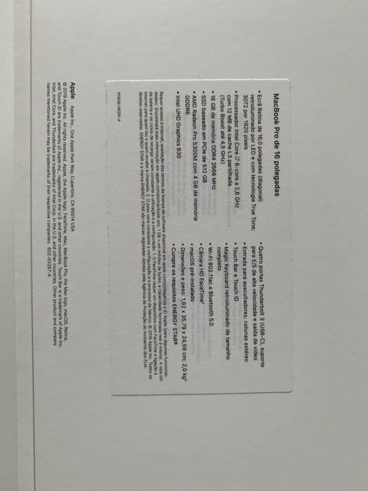 MacBook Pro 16 - Como Novo
