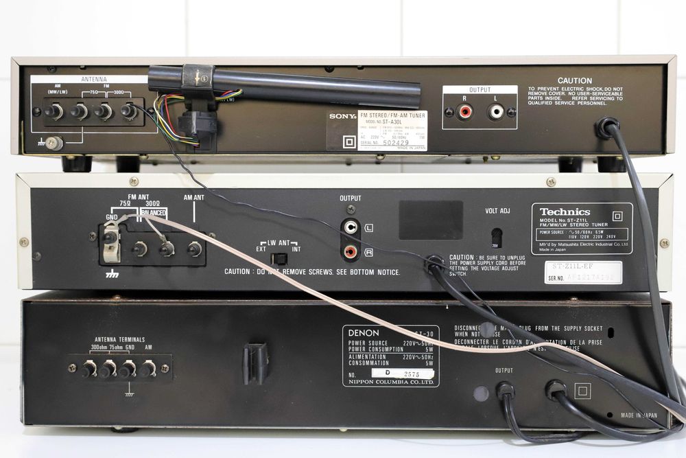 Sony, Technics, Denon Tuner stereo