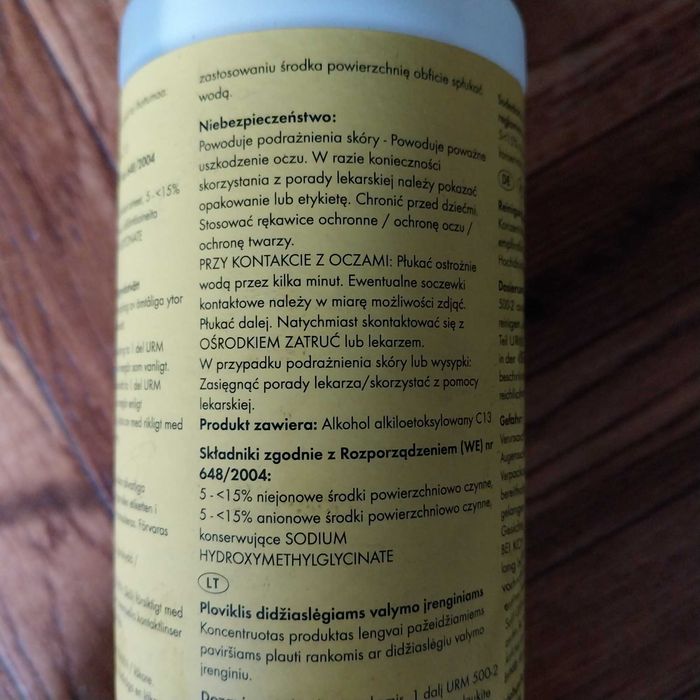 Środek/koncentrat czyszczący do myjek wysokociśnieniowych