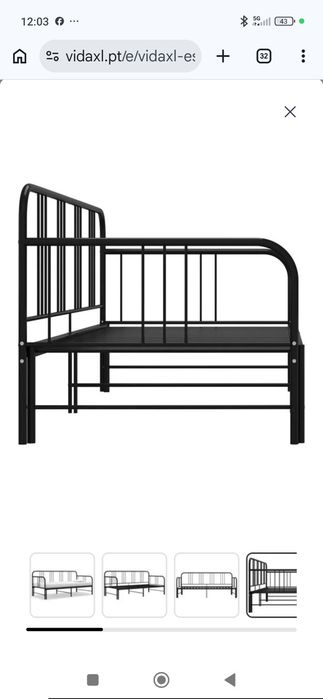 Cama de Metal retrátil
