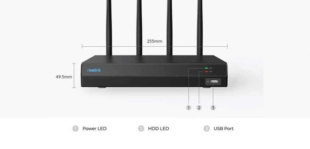 [Novo] Gravador de Vídeo NVR Reolink NVS12W para cameras IP com WiFi 6 e 12 canais