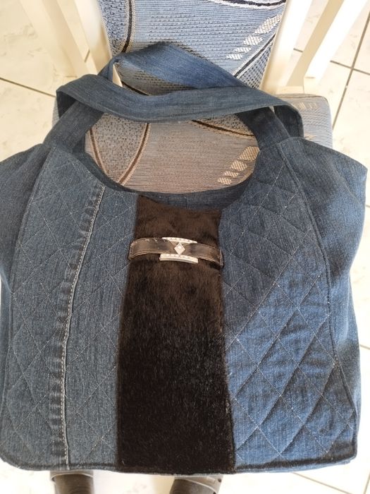 Torebka dżinsowa ręcznie robiona