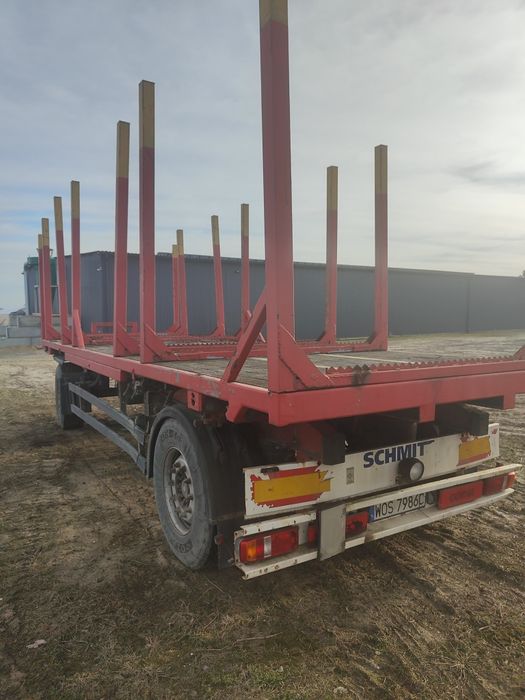 Przyczepa 2 osiowa do drewna platforma Schmitz - Gotha AFW 18 2007 rok