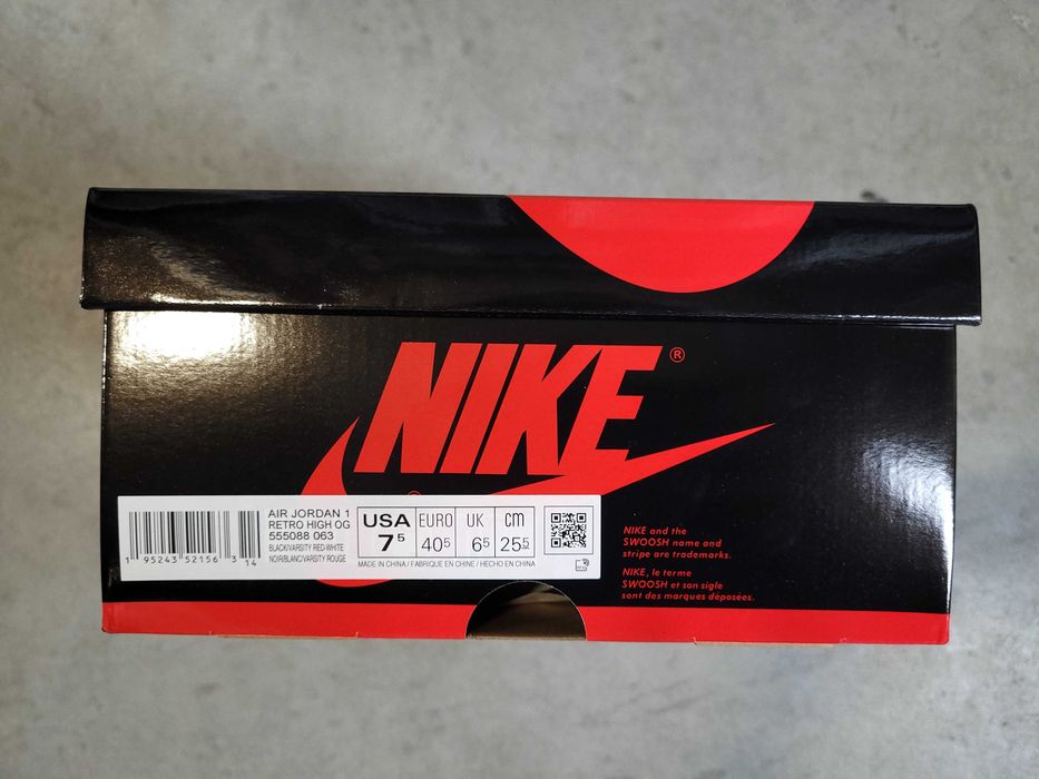 Air Jordan 1 Retro High OG Patent Bred 40,5