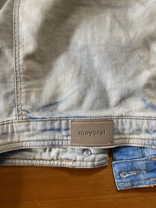 Casaco de ganga clara com bordados mayoral 12 anos