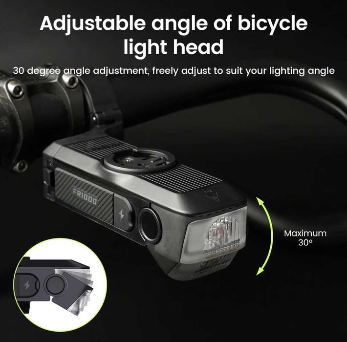 Велосипедный фонарь RAVEMEN FR1000, RAVEMEN FR500 креплением GPSGarmin