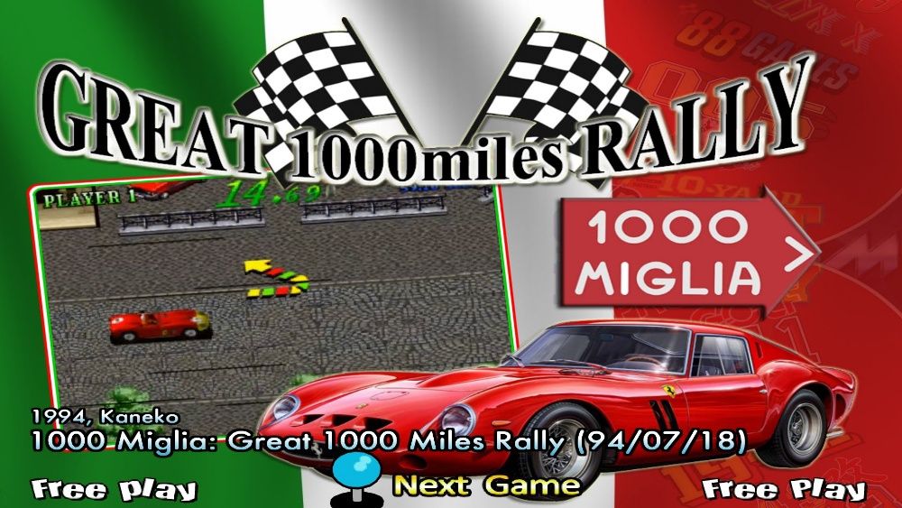Jogo Great 1000 Miles Rally - Arcade 1994-original