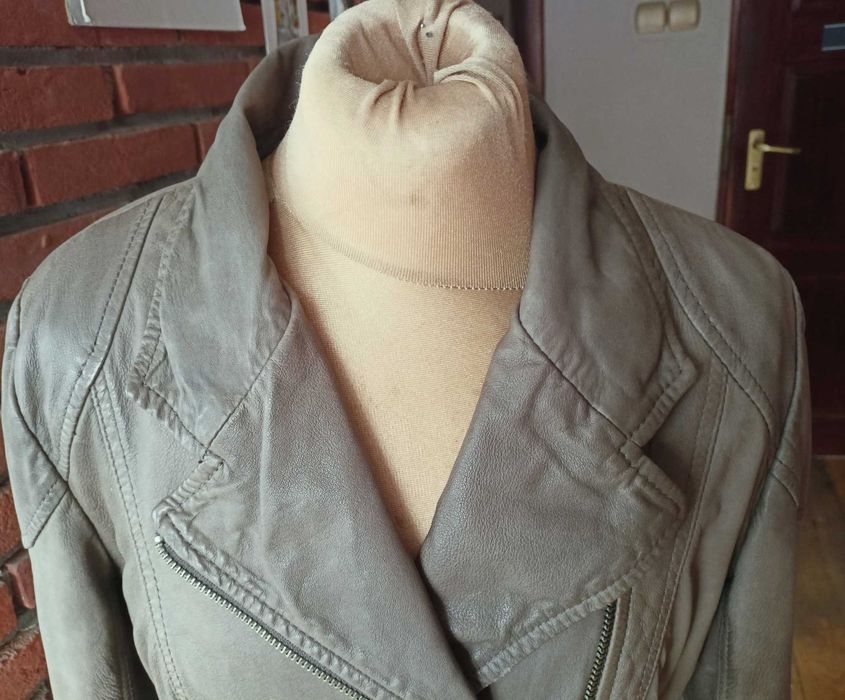 Max Mara skórzana kurtka ramoneska 40