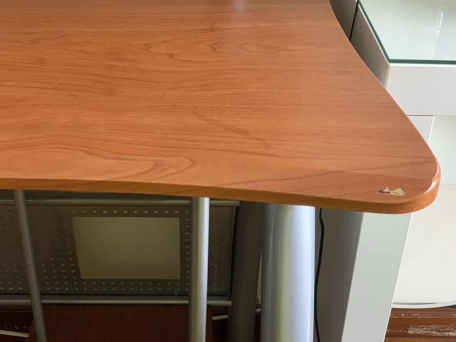 Secretaria de escritorio madeira e metal e metsl