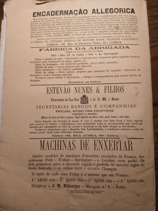 Gazeta dos Lavradores, Maio de 1883