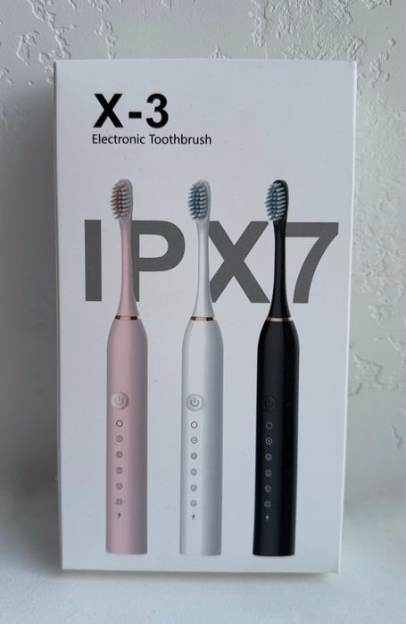 Ультразвукова зубна щітка X-3 з 6 режимами і 3 насадками