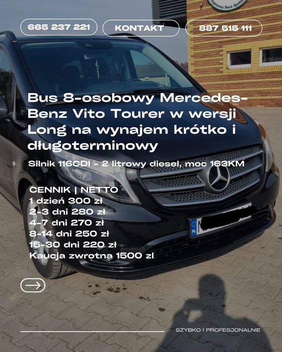Wynajem Bus 8-osobowy Mercedes-Benz