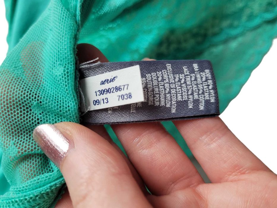 Koronkowy croptop top stanik Aerie 38,M/40,L bielizna damska