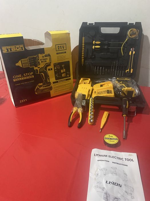 Aparafusadora de 21v em amarelo