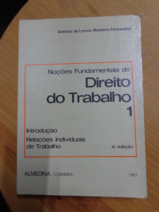 Livro -  Noções Fundamentais de Direito do Trabalho, Volume 1