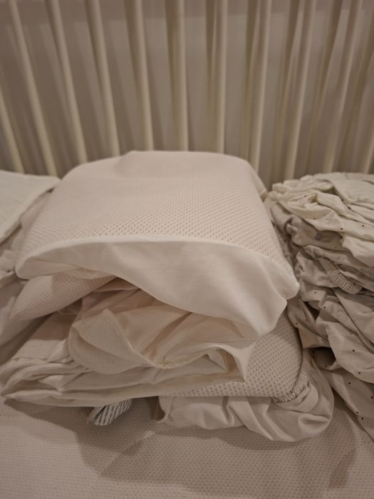 Lençóis, resguardos e edredão cama criança 60x120