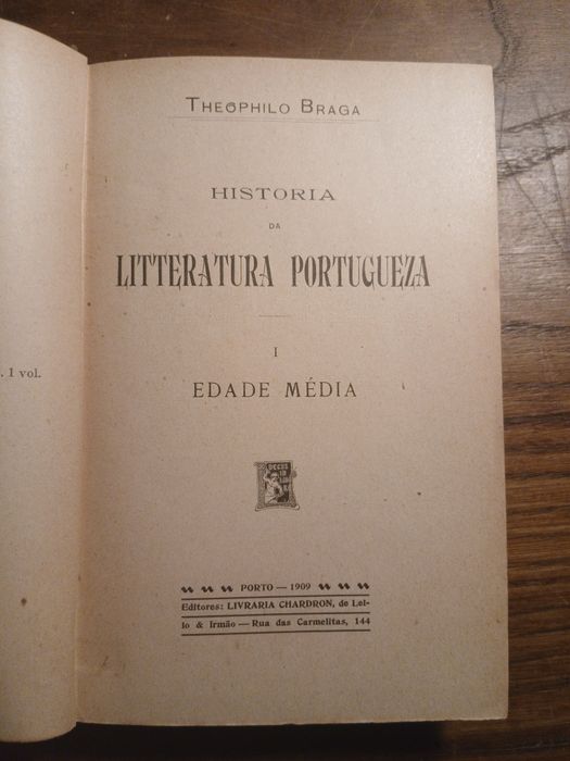 Teophilo Braga, Historia da Literatura Portuguesa (1909)