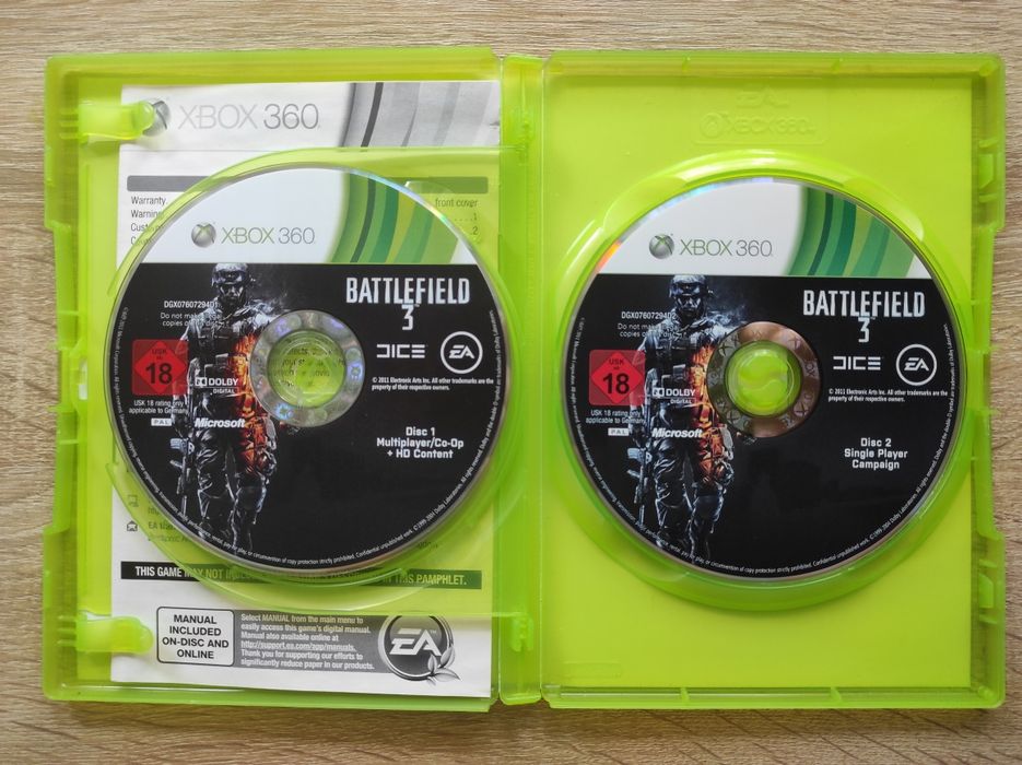 Battlefield 3 Лицензионный диск с игрой для Xbox 360
