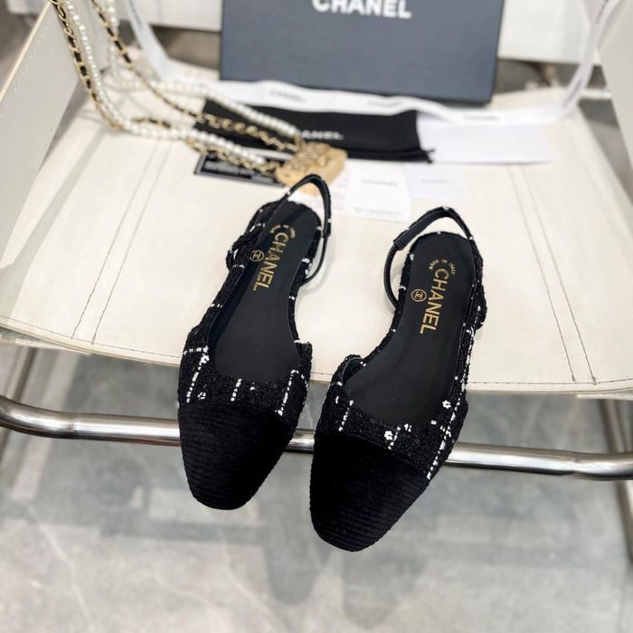 Czółenka Chanel Slingback Tweed