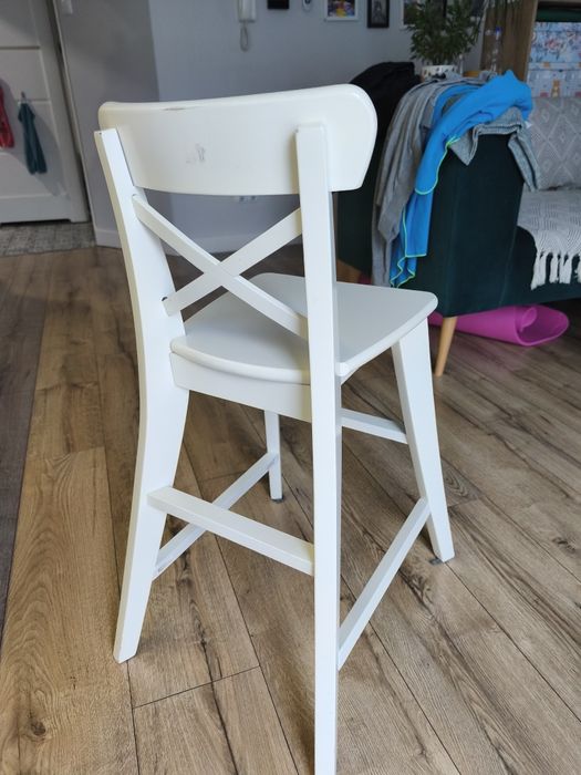 Krzesło dla dziecka Ikea Ingolf białe