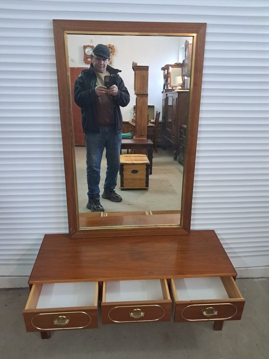 Toaletka z lustrem teak