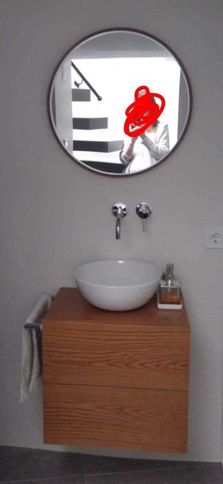 Conjunto movel, lavatorio,toalheiro e espelho