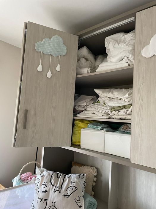 Cama  solteiro / criança co  roupeiro (estúdio) com