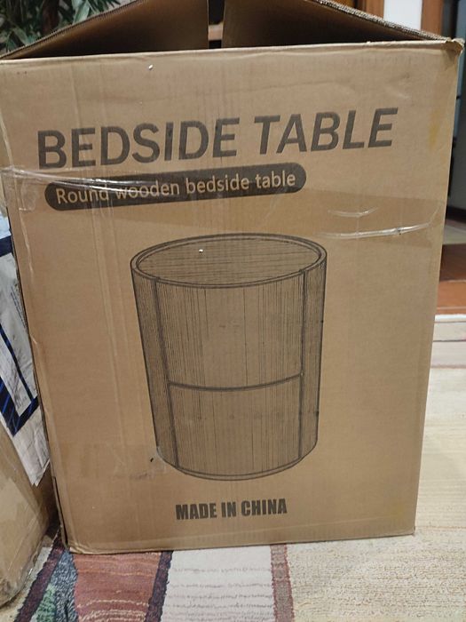 Mesa redonda com 2 gavetas - Baixa de Preço