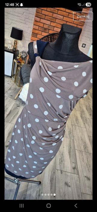 Sukienka midi w grochy