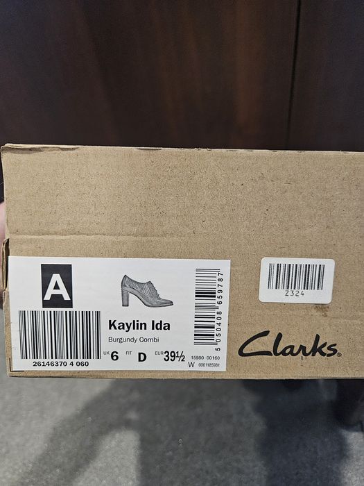 Clarks Kaylin Ida - 39,5 jak nowe. 9cm obcas, skóra naturalna