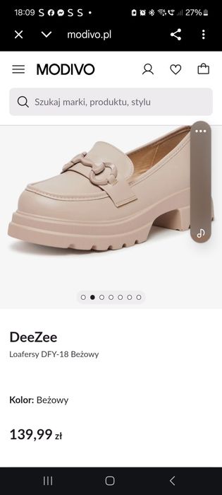 Nowe mokasyny damskie DeeZee r.37