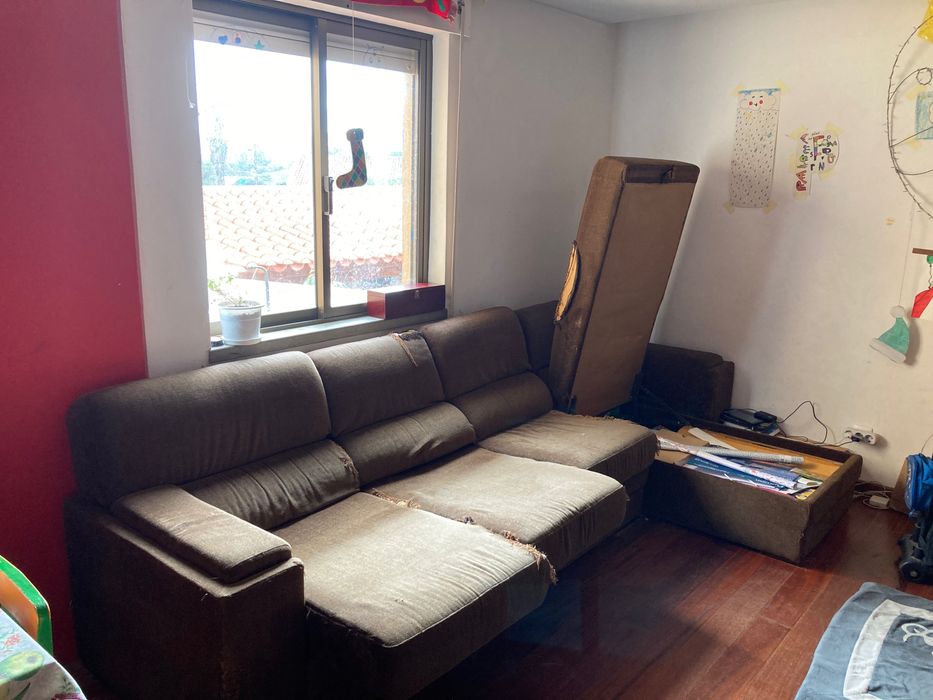 Sofá 4 lugares com chaise long