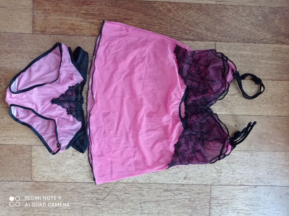 Walentynki bielizna damska top + majtki z seksownymi wycięciami rozm.