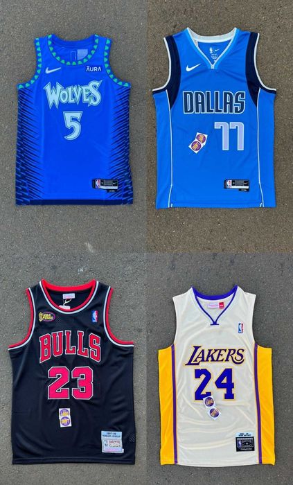 Jersey NBA Lakers, Boston, Miami, Grizzlies, Dallas, Brooklyn, Chicago