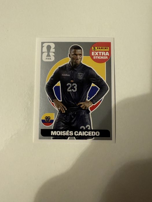 Moisés Caicedo - Extra Sticker Prateado - Mundial 2026