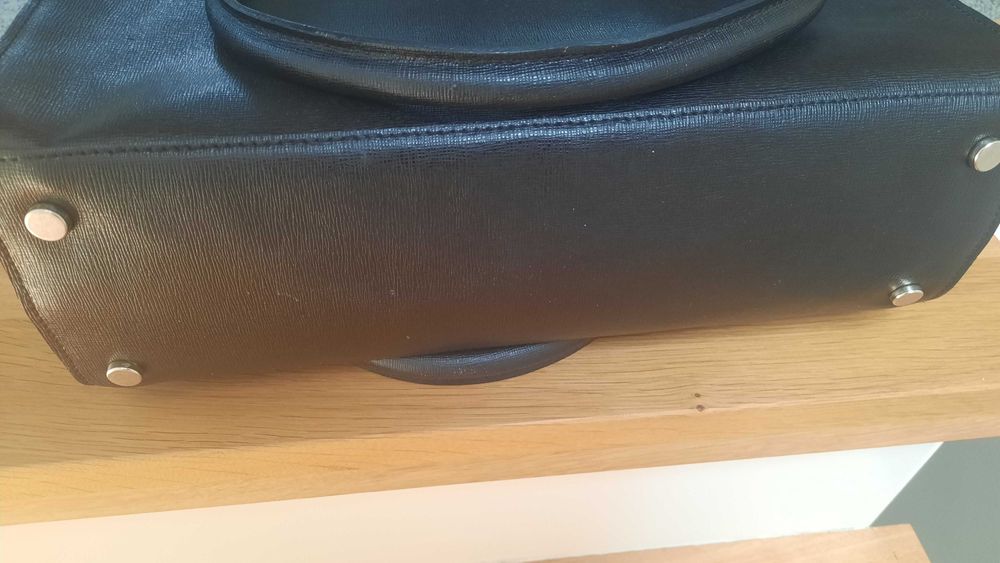 SIMPLE - duża, czarna torebka skórzana damska