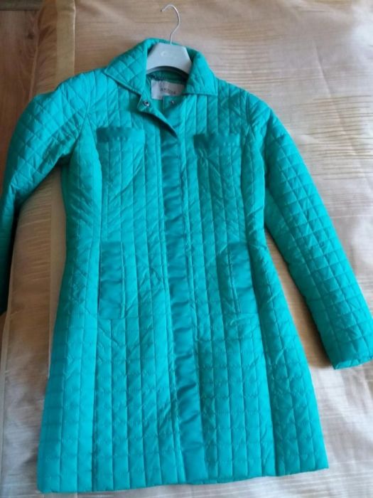 Pikowany Płaszczyk turkusowy