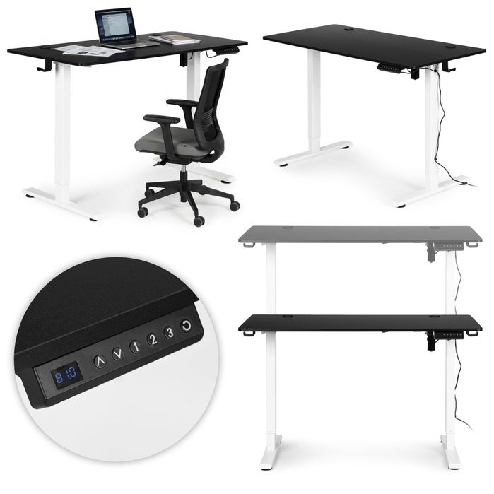 Biurko elektryczne stojące 120x60 cm regulacja wysokości 72-117 cm