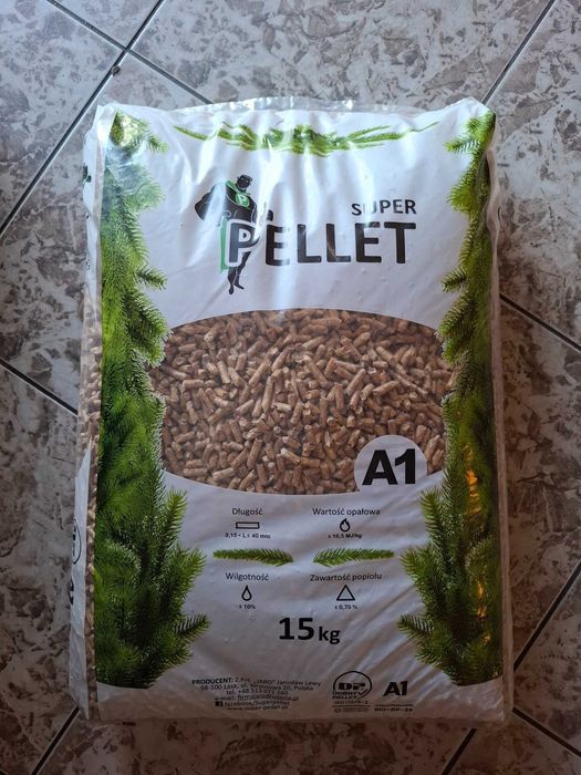 Pellet drzewny klasa Premium A1 paleta fi6 certyfikowany