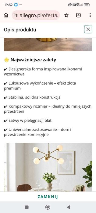 Stół kawowy "Tulipan"