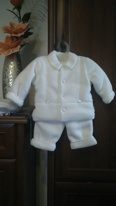 Zimowe ubranko do chrztu dla chłopca