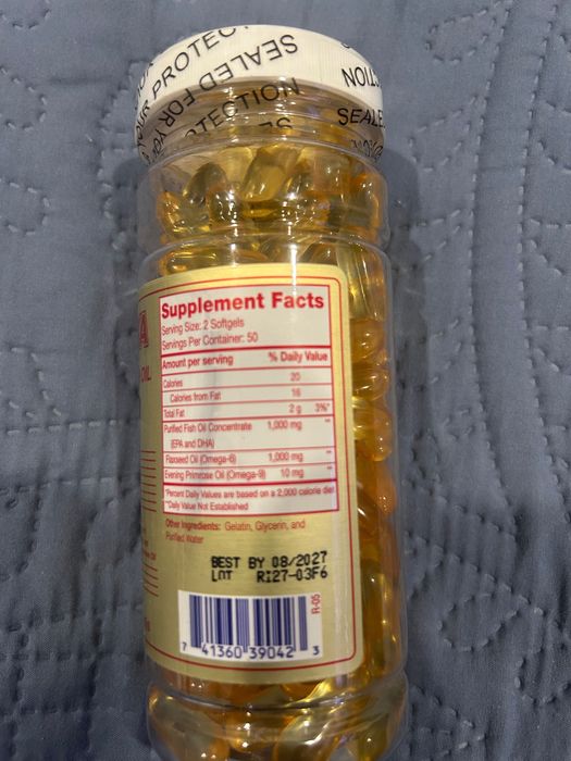 Рибʼячий жир Fish oil Omega-3 Nature Made (США)