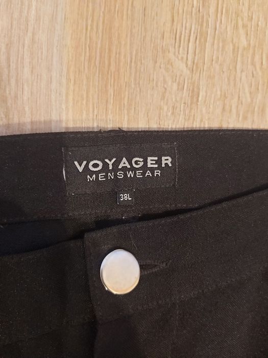 Materiałowe szerokie spodnie Voyager roz L/XL